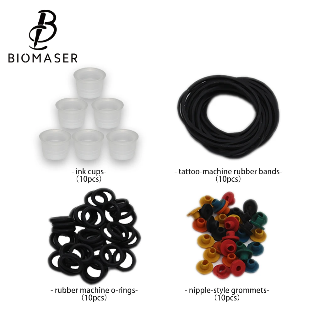 Biomaser K1-007 Набор для тату 1 машинка для тату пистолет набор черных чернил блок питания ручки для боди-арта набор инструментов для татуажа Перманентный макияж