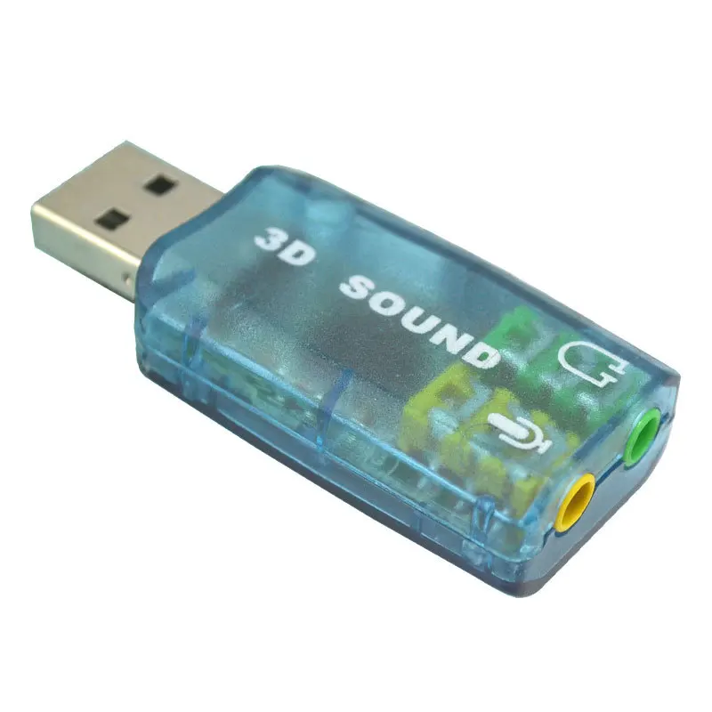 

USB sound card 5.1 3D stereo surround 2 channel output computer external notebook desktop with recording