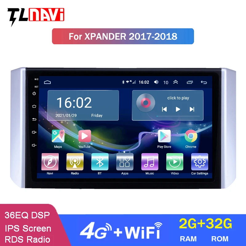 

4G LTE 2G RAM Android 10 для Mitsubishi Xpander 2017 2018 2019 мультимедийный стерео автомобильный DVD-плеер навигация GPS радио