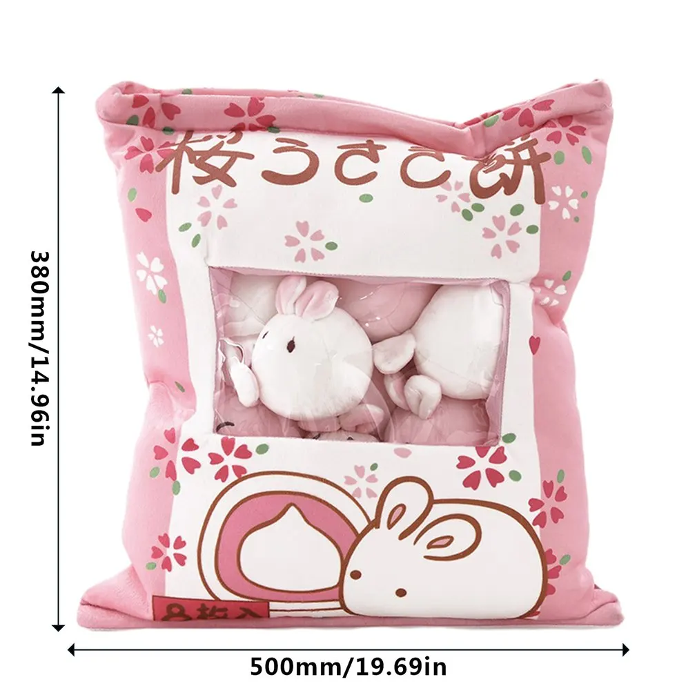 

Kawaii Rabbit Bunny Plush Toy Triver Plushie Stuffed Animals Doll Baby Kids Girls Children Birthday Gift Home Room Decorations