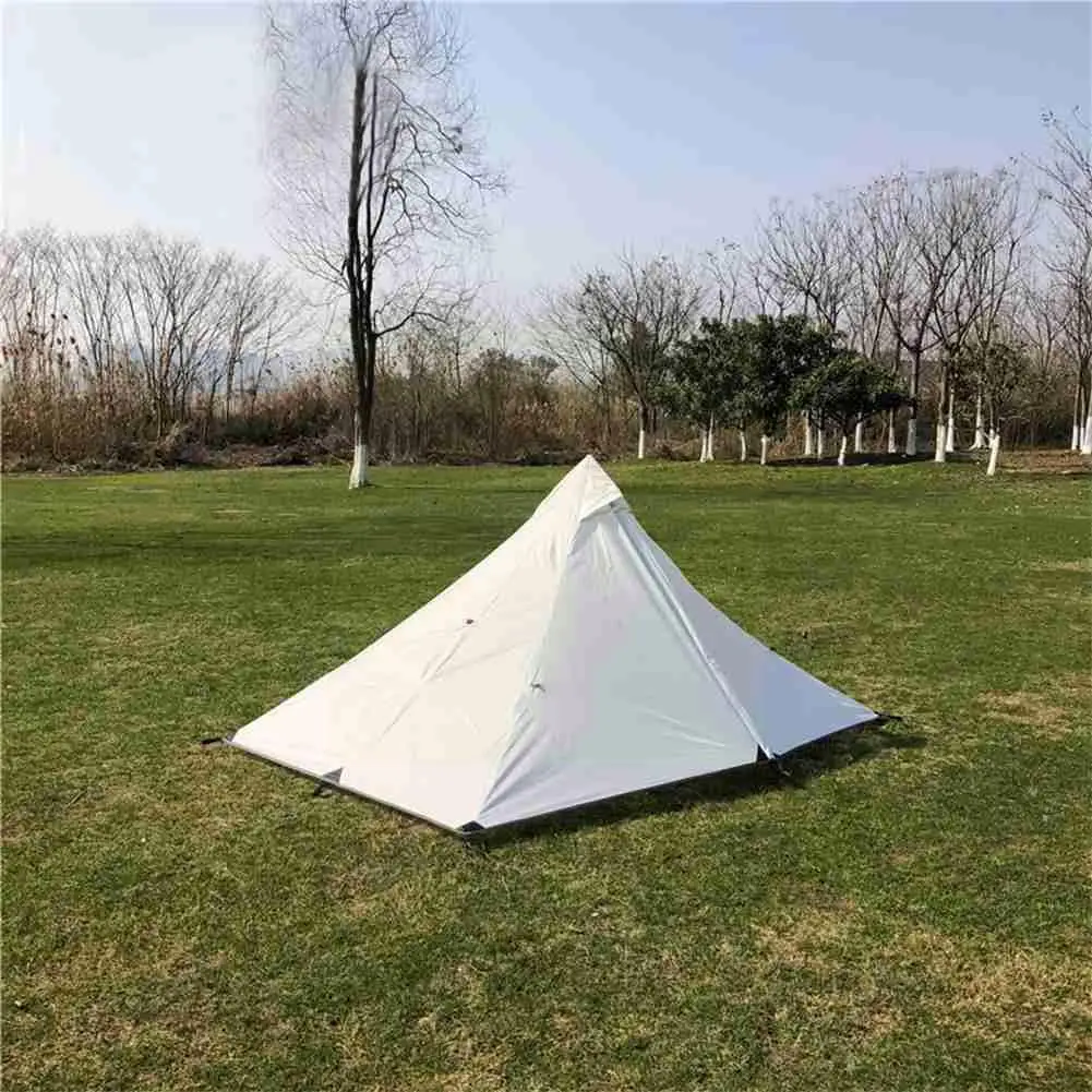 

Pyramid Tent Ultralight Outdoor Hiking Camping Waterproof Tent Awnings 1-2 Tent Shelter Tower People Windproof Pyramid R0i0