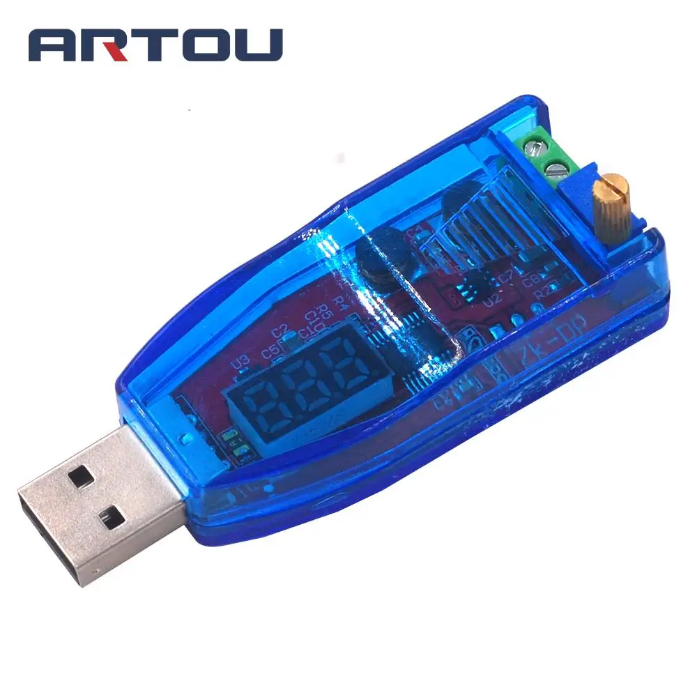 Светодиодный потенциометр Регулируемый USB-преобразователь с 5 В в постоянный ток