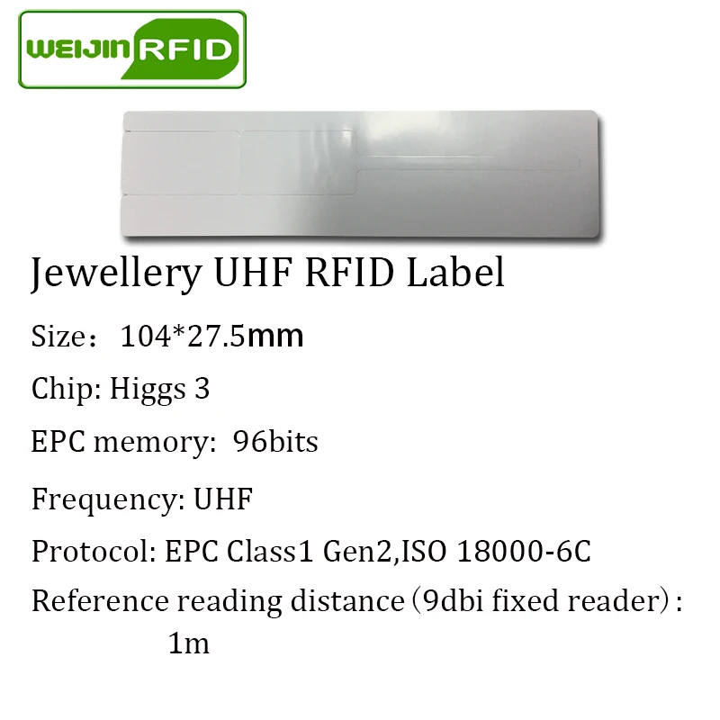 UHF RFID ювелирные изделия бирка для часов EPC 6C наклейка 915 м 868 м 860-960 МГц NXP U код 7 клейкая печать Пассивная RFID этикетка для домашних животных (art.: 7a3df6485) - 7a3df6485