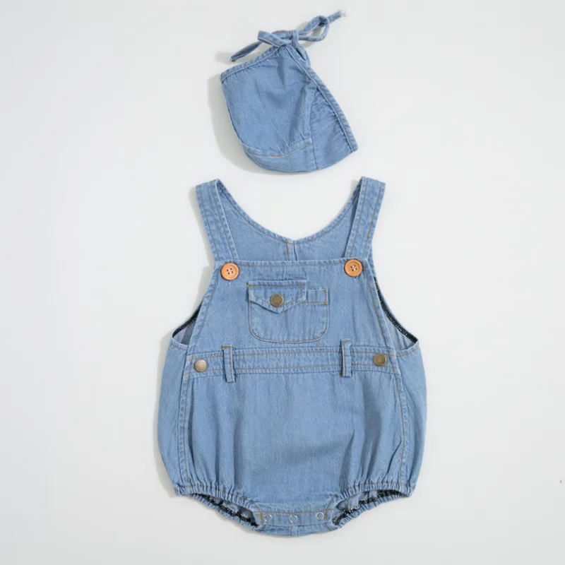 Новинка 2020 милый детский летний комбинезон для девочек и мальчиков однотонный +