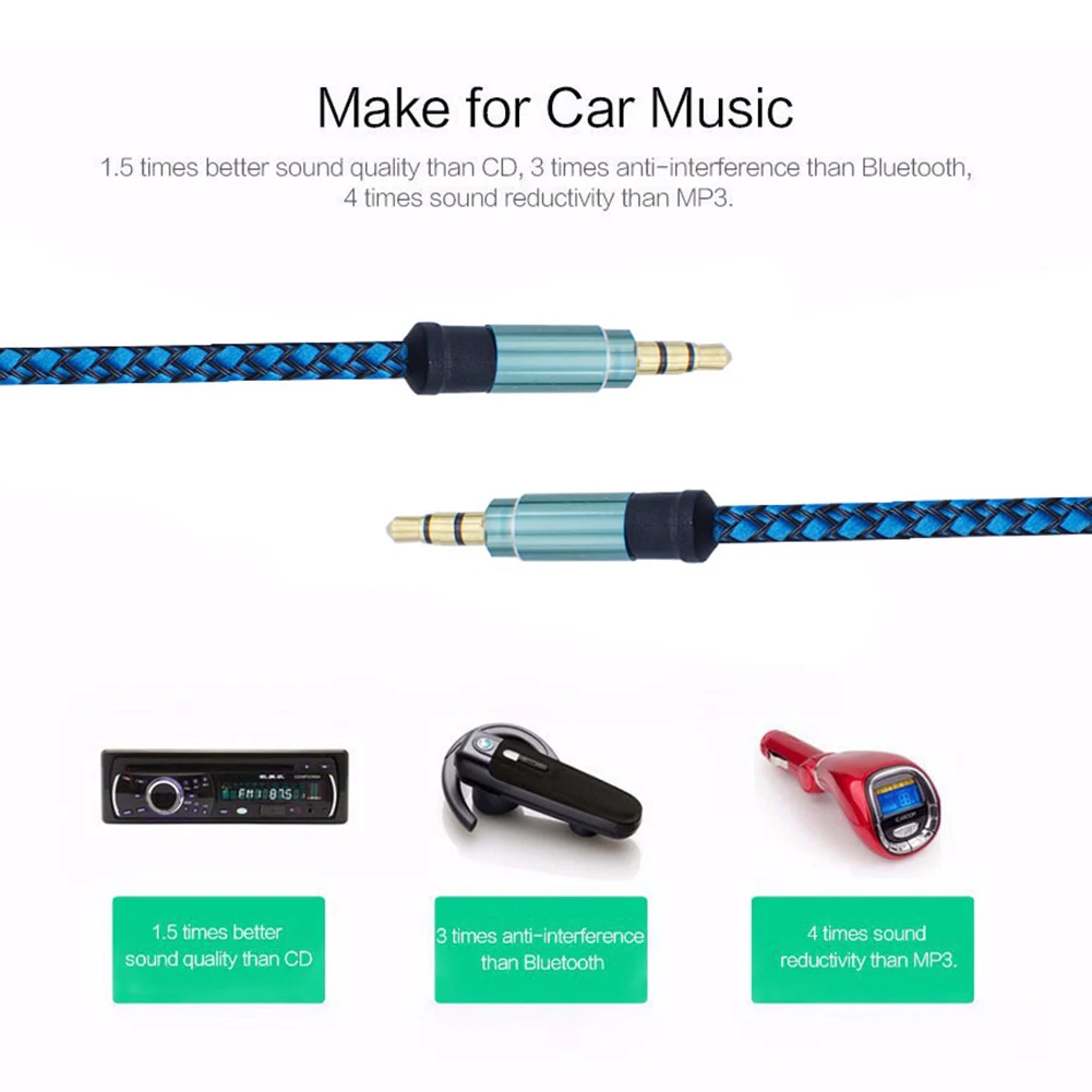 3 5 мм стерео автомобильный вспомогательный аудио разъем Aux кабель штырь высокая