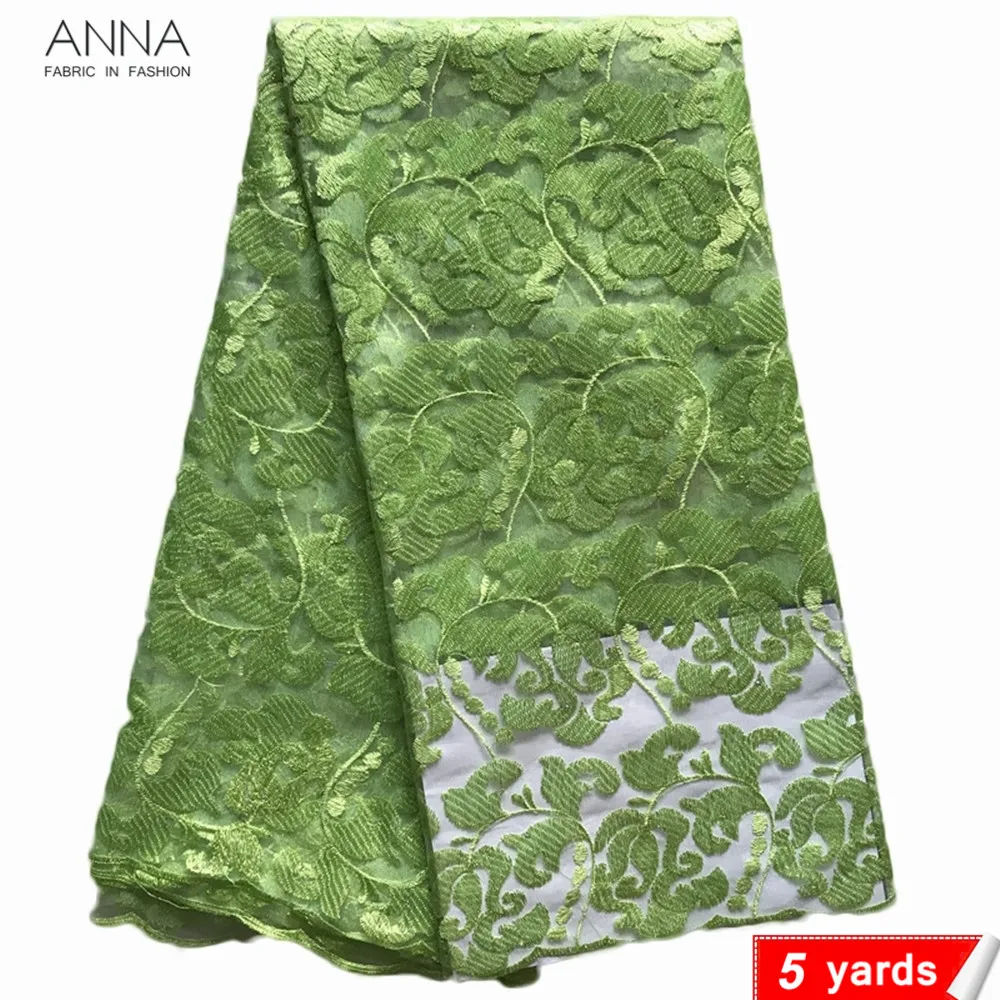 Африканская кружевная ткань Анна 2021 Высококачественная вышитая французская