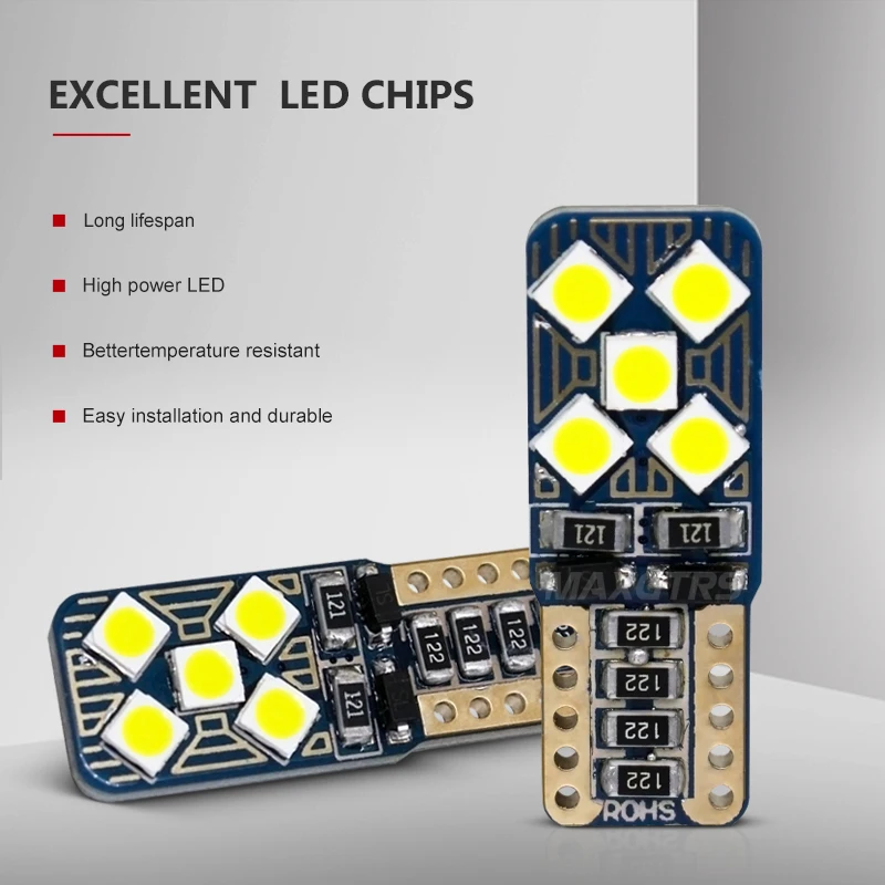 Ультратонкий Светодиодный фонарь T10 194 168 W5W 10SMD 3030 10x сверхъяркий сменный CanBus