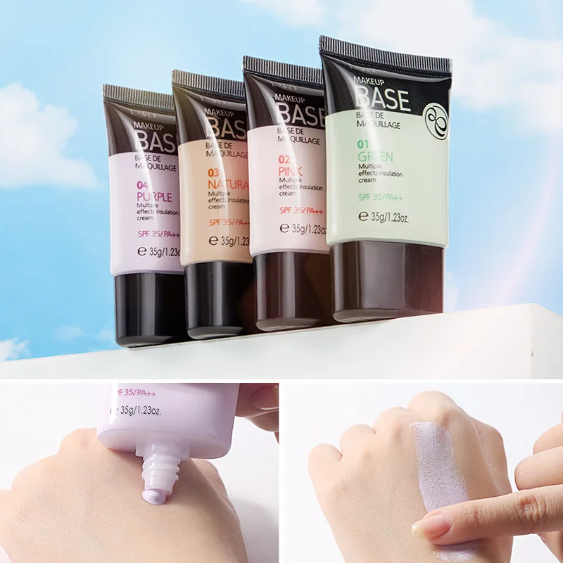Laikou 4 Colors Face Makeup Base Concealer Liquid Foundation Whitening Primer Oil Control Soft BB Cream Waterproof Lasting | Красота и