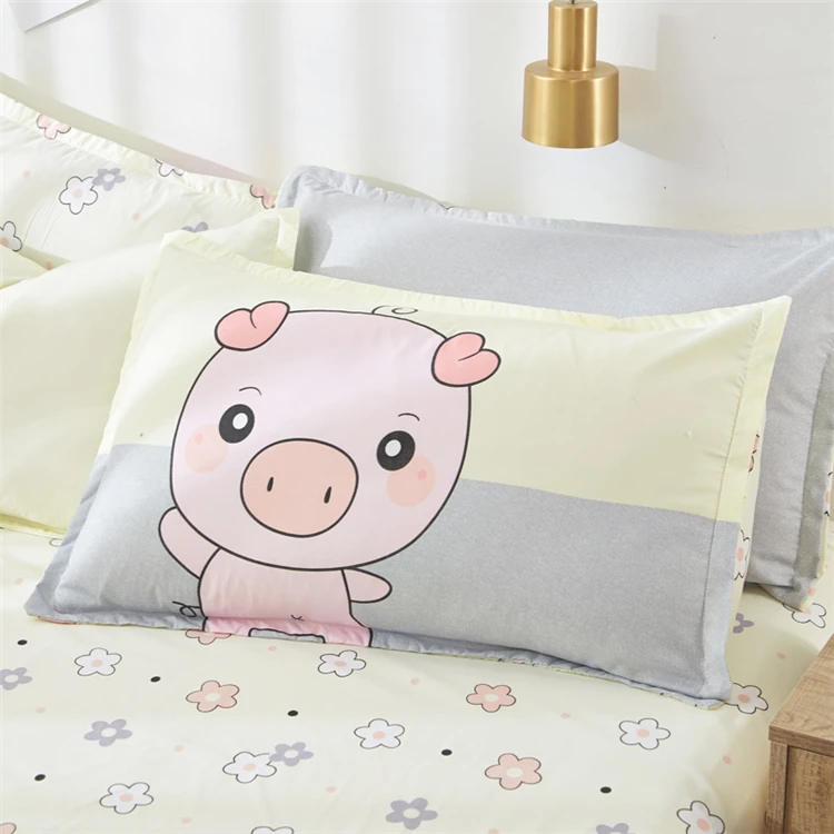 JDDTON классический Комплект постельного белья Happy Pink Pig постельное белье пододеяльник набор AB боковая Кровать Простыня Набор наволочка BE068