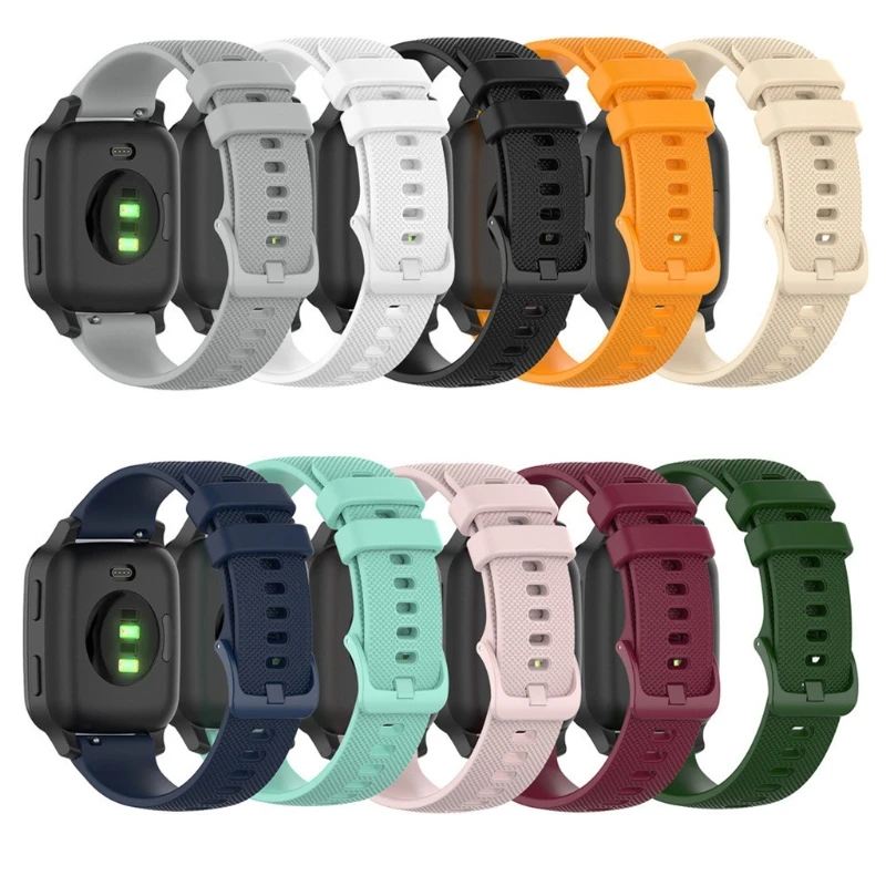 Silicone 20mm WatchBand Strap For -Garmin venu sq Smartwatch Bracelet Wristband For -Amazfit GTS 2 Watchstrap belt