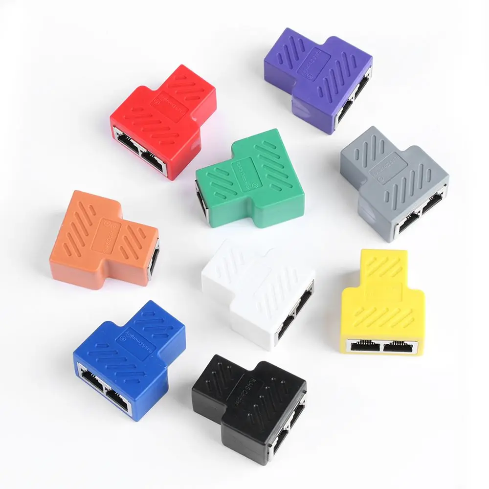 1 to 2 Ways LAN Extender Plug Tee Ethernet Network Cable RJ45 Splitter Adapter Connector 8P8C CAT6 Computer Cables | Компьютеры и офис