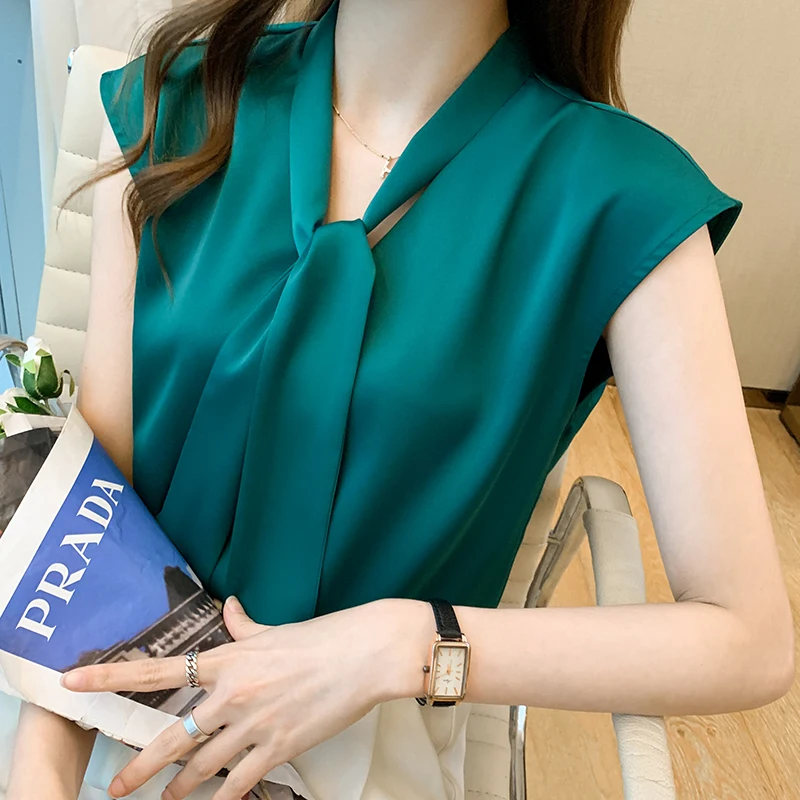 

2021 Women Solid Vest FemaleTank Tops Female Elegant Plain Summer Sexy Tops Chiffon Sleeveless Y2K Camisole Sleeveless