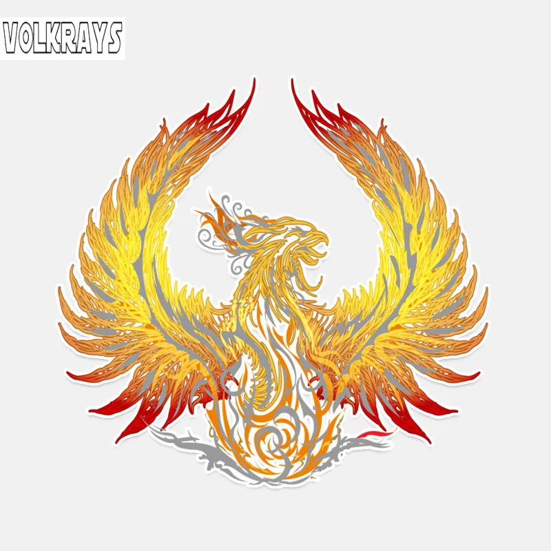 Volkrays индивидуальная Автомобильная наклейка уникальное Красивое Пламя Феникс