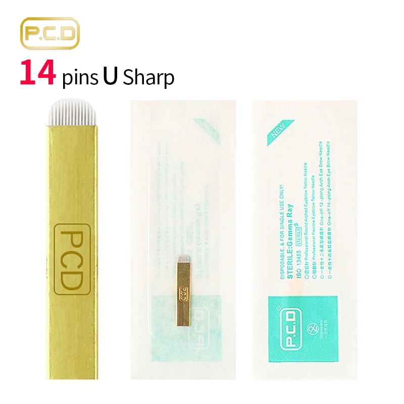 50 шт. U образные иглы для перманентного макияжа|14 needle|needle permanentpcd 14 |