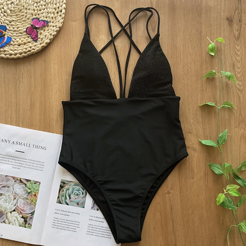 Женский цельный купальник с высокой талией бандажный пуш ап монокини 2020 новая