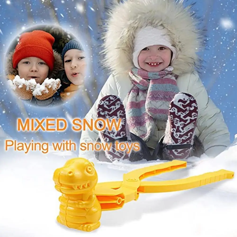 

Клипса в форме динозавра для изготовления снежков, детская пластиковая форма для зимнего песка, инструмент для снежной игры, для спорта на о...