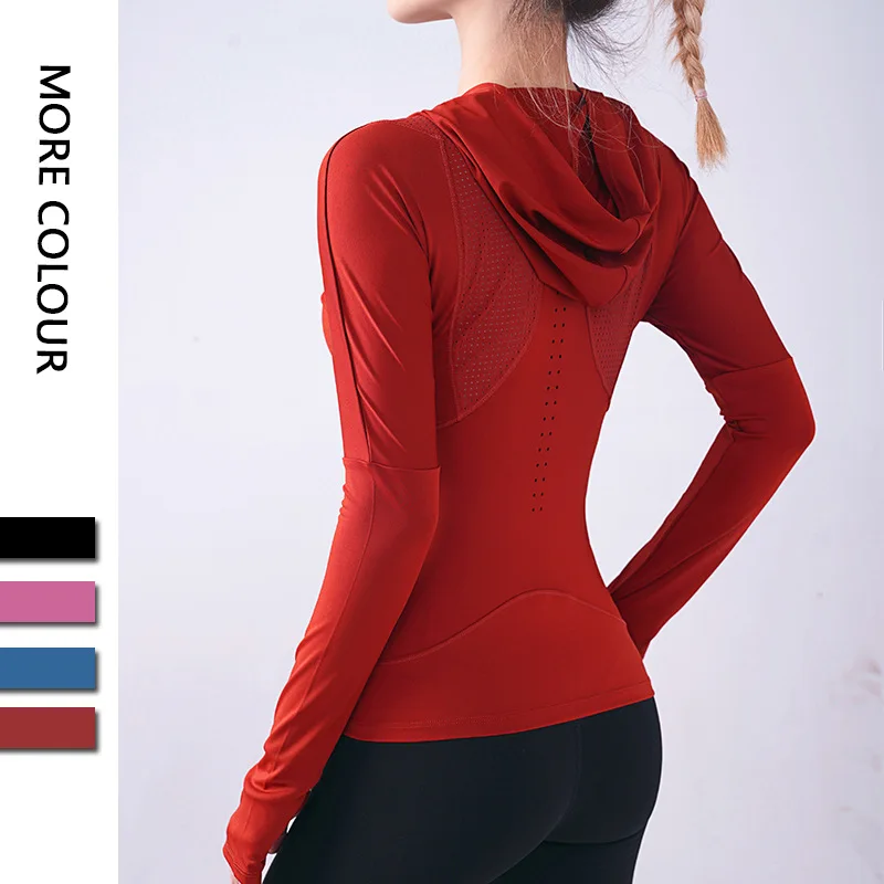 Wmuncc Женская Спортивная футболка с длинными рукавами для бега и йоги облегающая