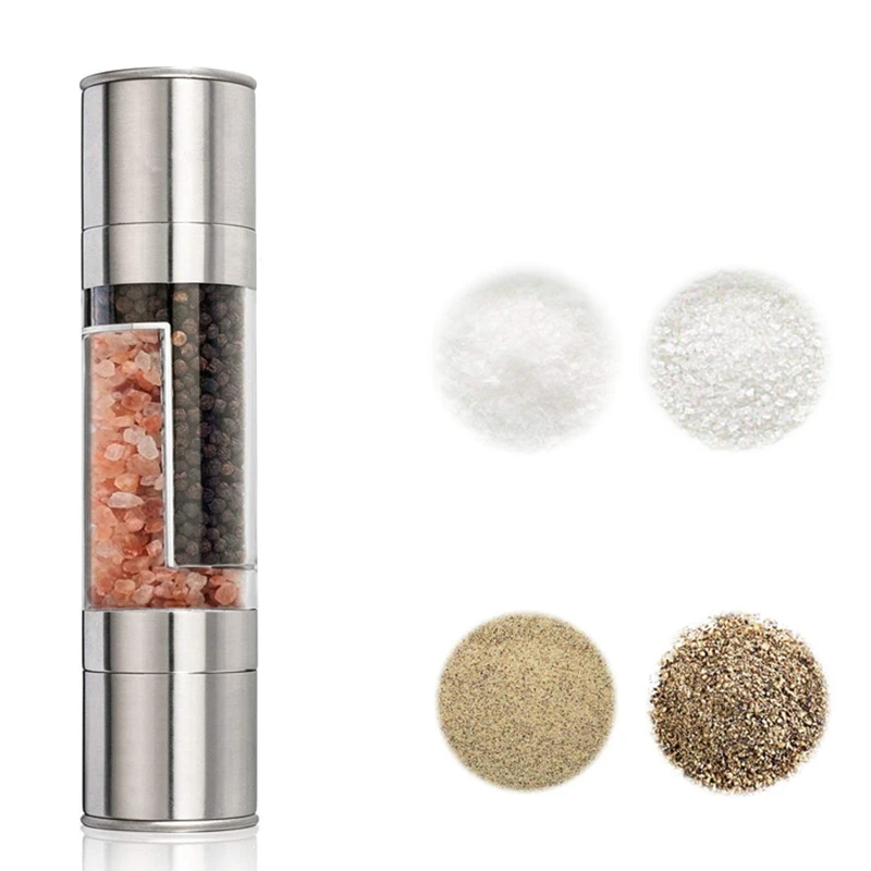2 in 1 Salt and Pepper Grinder Set Adjustable Ceramic Mill Shakers Spice Seasoning Grinding Mechanism | Дом и сад