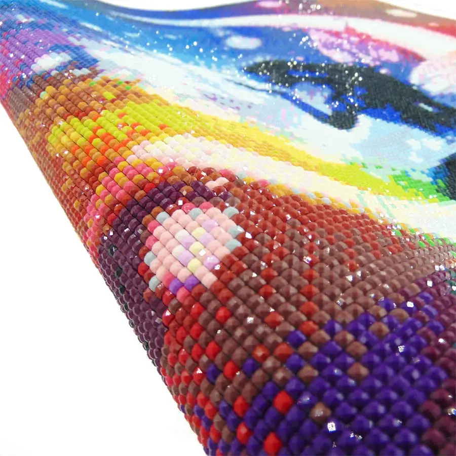 Алмазная живопись с волками луной стразы 5D мозаика сделай сам полноразмерная