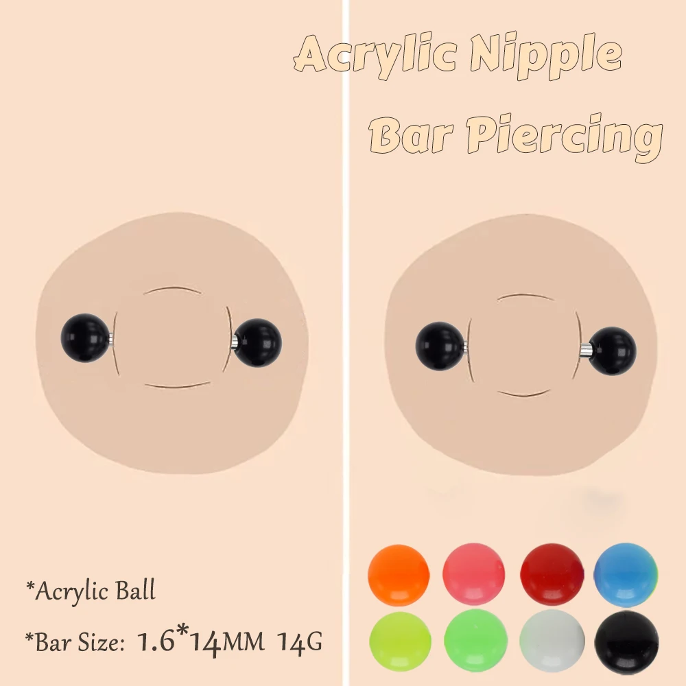 Акриловый пирсинг для сосков 1 6 мм 14 г