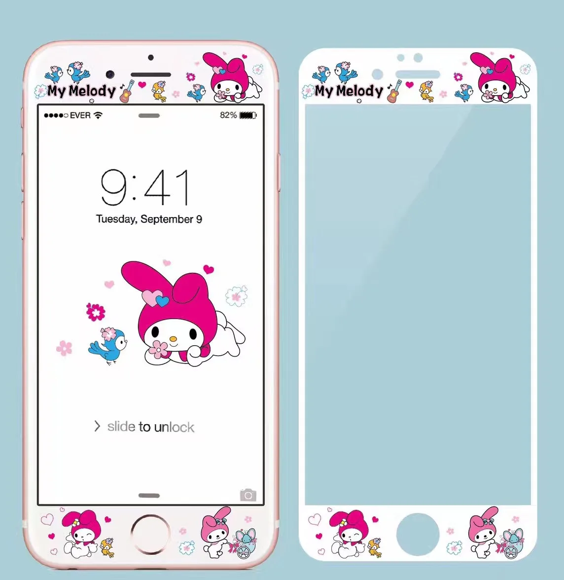 

Screen Protector For iphone 7 8 6 6S Plus Tempered Glass Protective Film 3D Film Cartoon Pattern