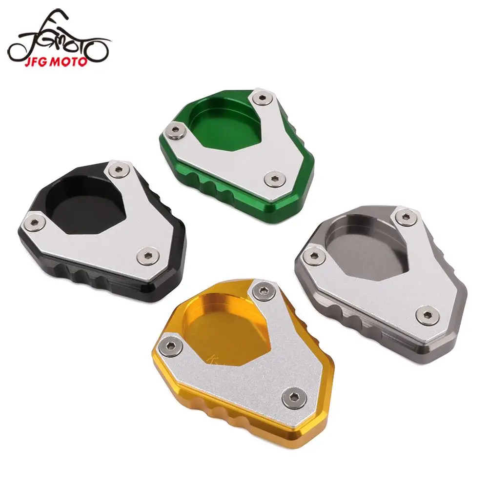 

Motorcycle Accessories CNC Aluminum Side Stand Support Foot Pad Base Plate Kickstand Pad For KAWASAKI Versys 650 2015-2018