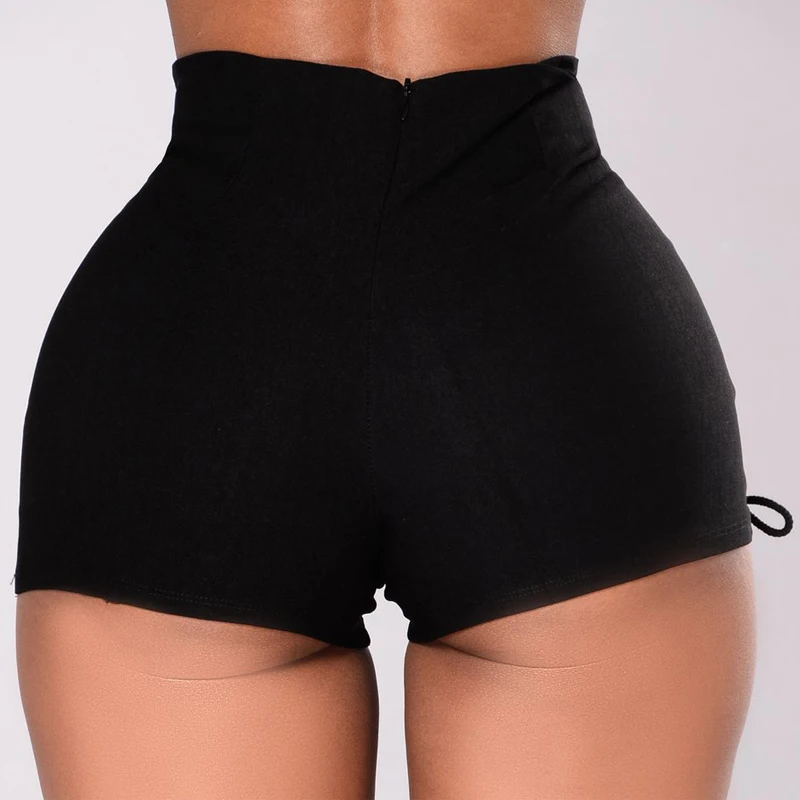 

New Sexy Summer Women Denim Shorts High Waist Ripped Short Jeans Tassel Lace Up Femame Bandage Hotpants