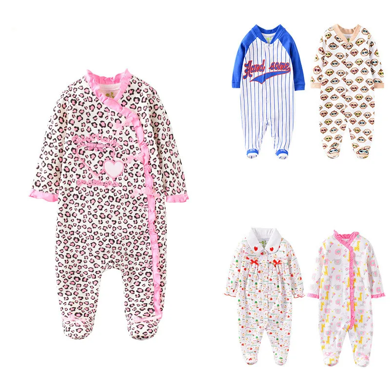

Born Baby Clothes Newborn Infant Long Sleeve Footies New Born Boy Rompers Baby Girl Clothes One-piece Jumpsuit