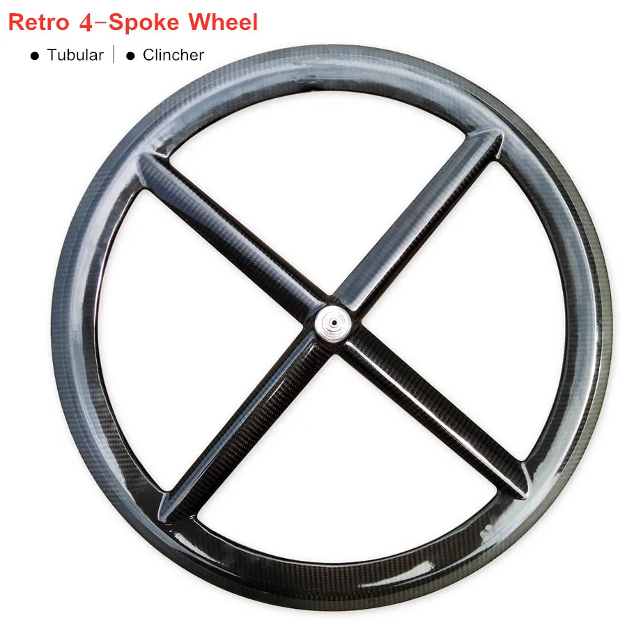 FIC Ultralight carbon four spoke wheel 21mm wide 700c five wheels with SKF bearing retro tubular clincher | Спорт и развлечения