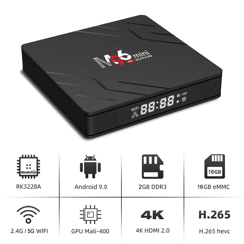 OPQ Smart TV Box Android 9 0 сетевой плеер Ip tv 2 ГБ/16 ГБ 4G & 5G Wifi BT Четырехъядерный 4K HD медиаплеер
