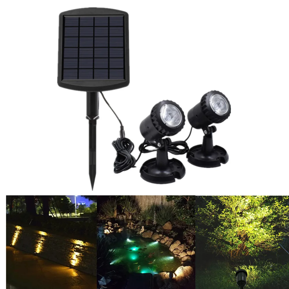 Точечный светильник на солнечной батарее светодиодный фонарь амфибия для газона