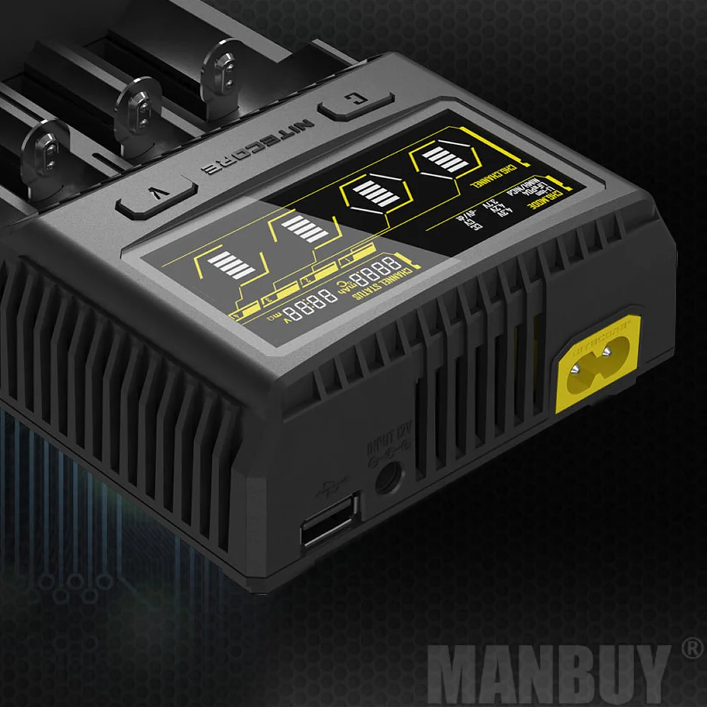 2020 NITECORE SC4 интеллектуальная Быстрая зарядка превосходное зарядное устройство с
