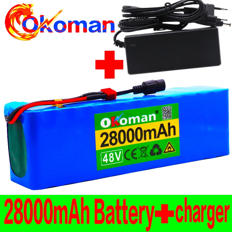 48v литий ионный аккумулятор 28Ah 1000w 13S3P комплект батарей для 54 6 v E велосипед