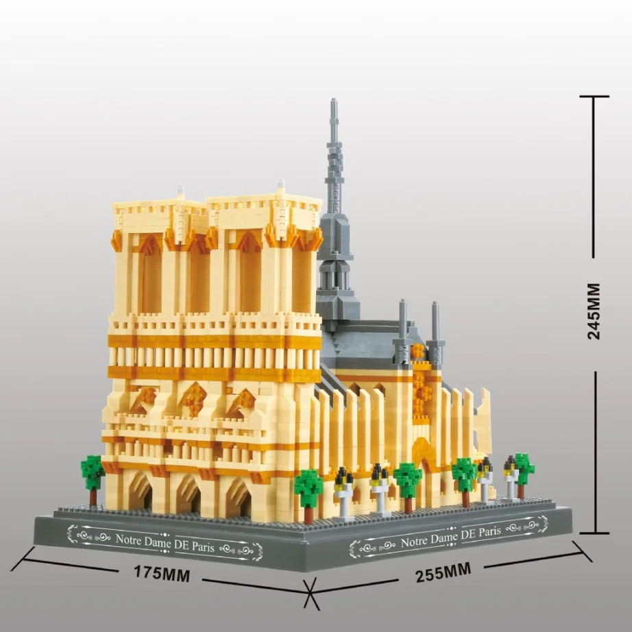 YZ Mini архитектурные блоки строительные World Landmark модель Парижской дамы детские