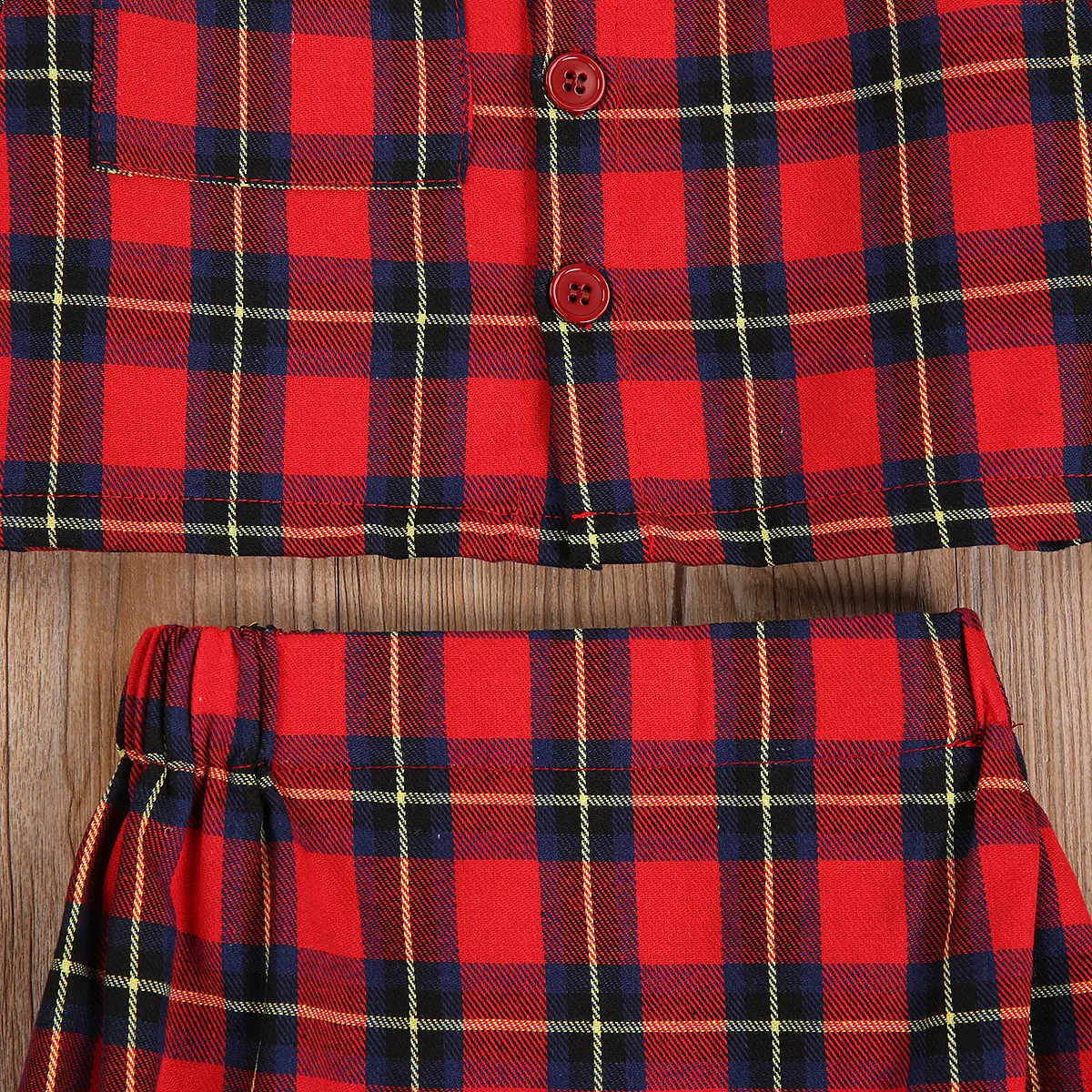 Костюм из двух предметов для маленьких девочек на Рождество Милая рубашка с