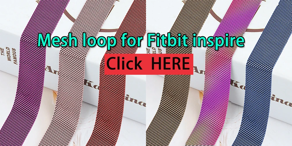 Oulucci Новая мода нержавеющая сталь Fitbit inspire замена часы ремешок для Fitbit inspire HR