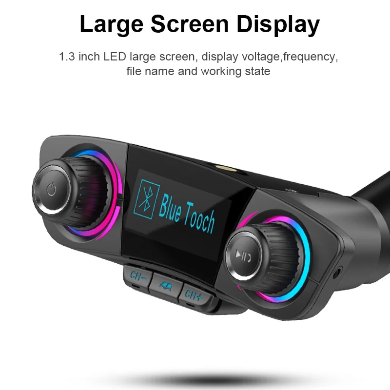 VicTsing BT06 FM Bluetooth 4,0 передатчик MP3 плеер Handsfree Bluetooth автомобильный комплект радио аудио адаптер с двойным зарядным портом