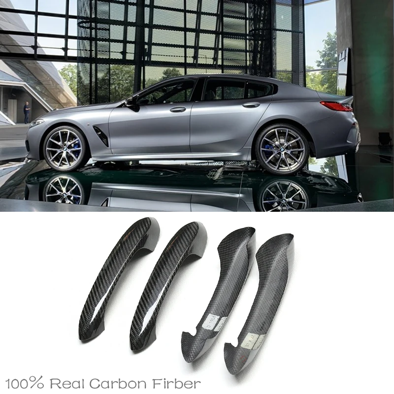 

for BMW 8 series G14 G15 G16 M850i 840i 2018 2019 2020 High Quality Carbon Fiber Door Handle protection cover Trims Fits