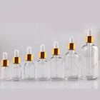 Прозрачная стеклянная бутылка-капельница, 5-100 мл, 10 шт.