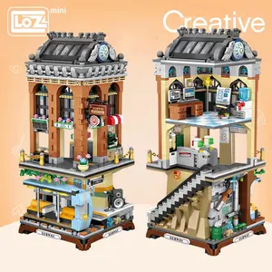 LOZ Mini Block Mini Street City станция метро здания в европейском стиле модель платформы для самостоятельной сборки игрушки