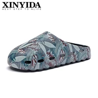 unisex leaves inspired yzy slides slip on breathable water beach sandals lightweight summer slippers men women plus size 35 46