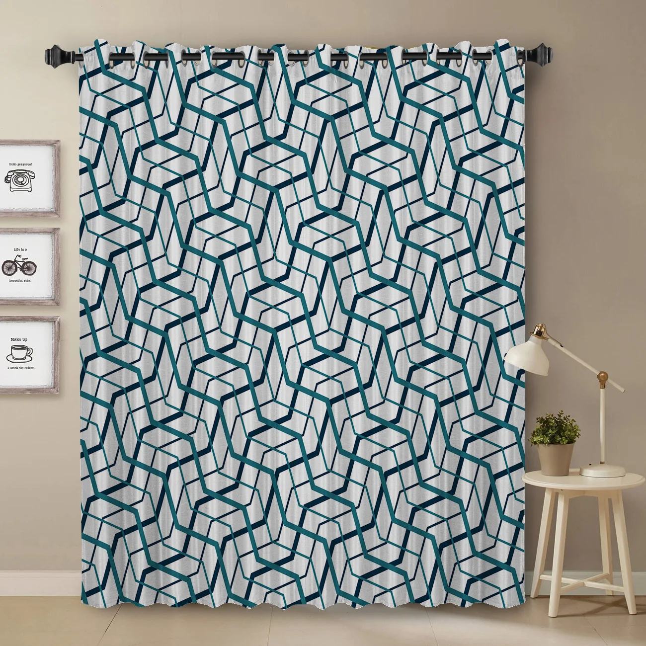 Irregular Geometric Pattern Window Treatments Curtains Valance Blinds Bathroom Blackout Bedroom Outdoor Fabric | Дом и сад