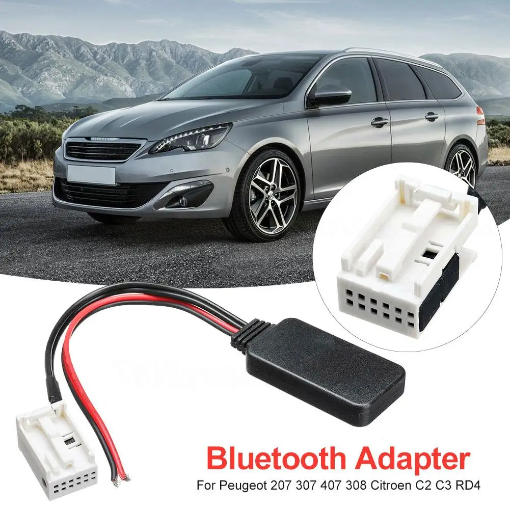 12-контактный Bluetooth модуль радио стерео Φ Aux кабель адаптер для Peugeot 207 307 407 308 Citroen C2