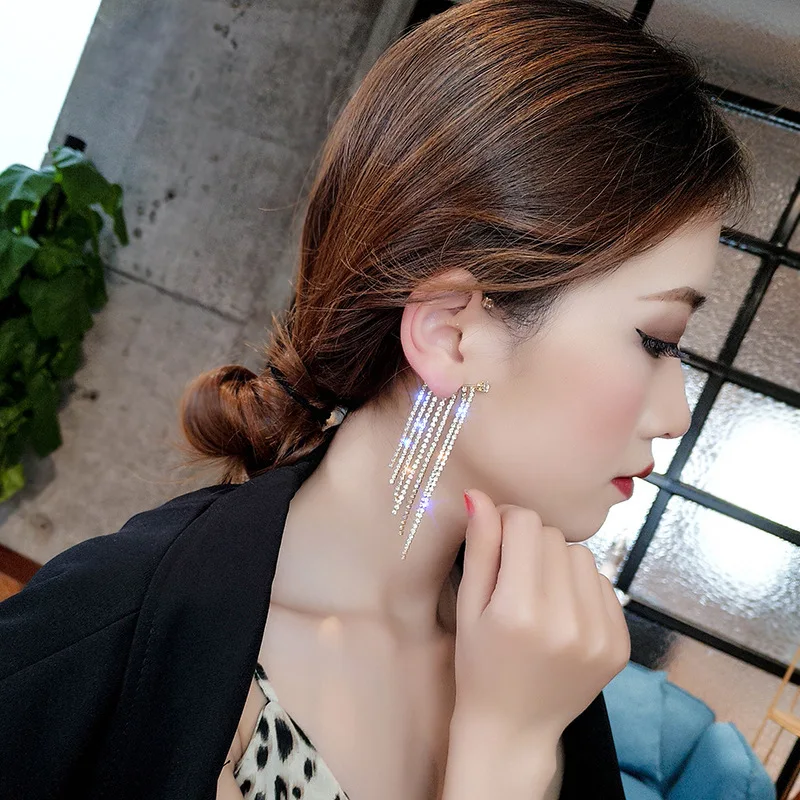 Серьги клипсы с кисточками серьги манжеты для ушей без пирсинга женщин вечерние