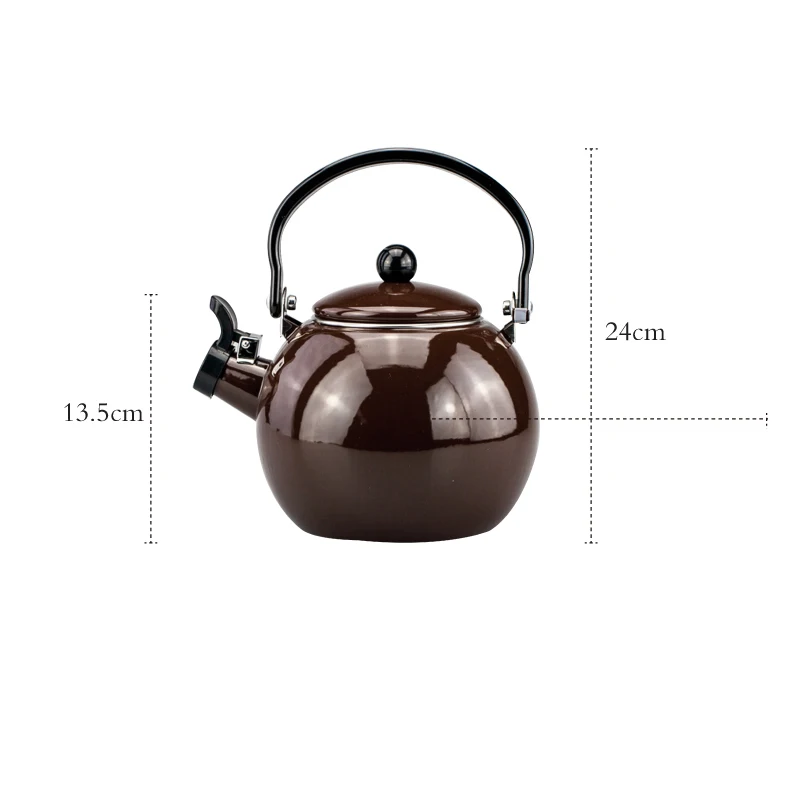 2.2L Прямые продажи домашний кухонный эмалированный чайник утолщение свисток шар под названием горшок домашний чайник для индукционной плиты газовый чайник - Цвет: 2.2L