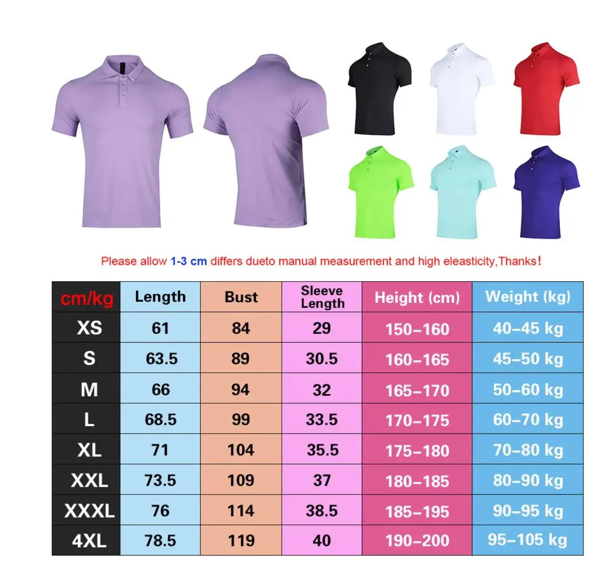 

Los hombres de polister Golf verano Fitness deportes camisa de manga corta Camisa de Golf de adiestramiento al aire libre suave