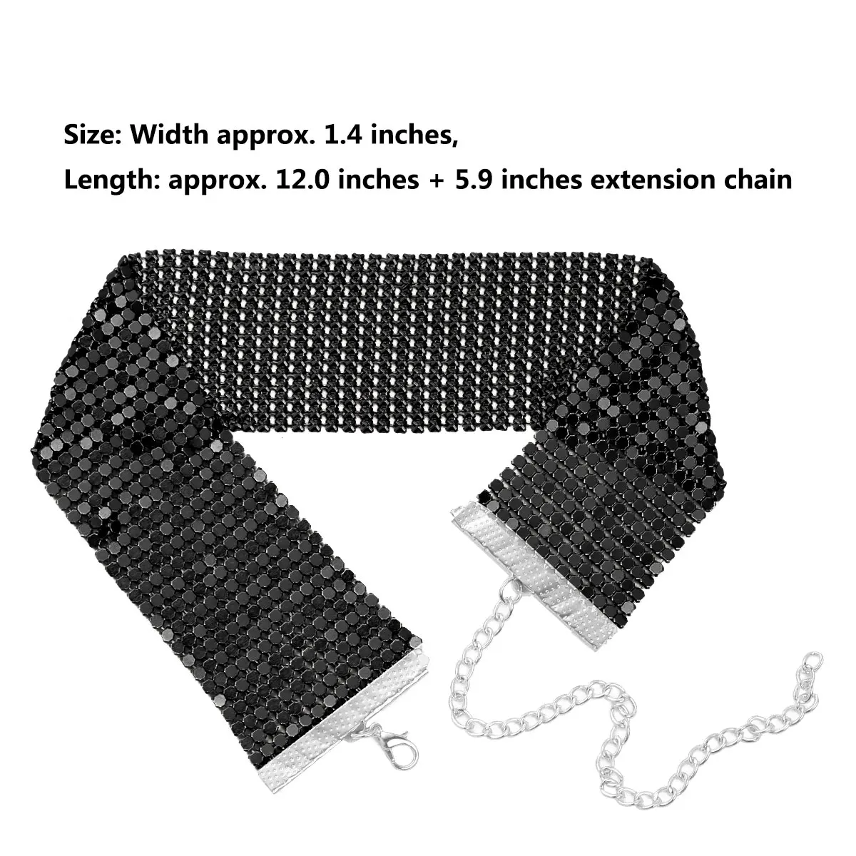 Блестящее блестящее ожерелье чокер для женщин и девочек в стиле стимпанк