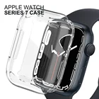 Чехол для Apple watch, чехол 44 мм 40 мм 42 мм 44 мм, Мягкий бампер из ТПУ, защита экрана, correa iwatch series SE 6 5 4 3 2 1 7 45 мм 41 мм