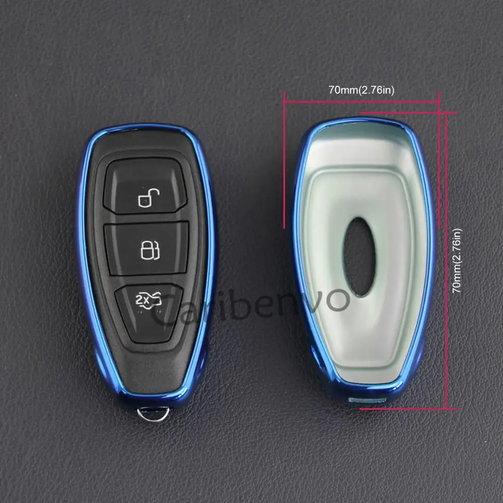Чехол для ключей автомобиля Aurora Blue прочный хорошего качества Ford Focus Fiesta ESCAP Kuga