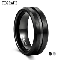 tigrade man black ring fashion jewelry fashion jewelry tungsten ring wholesale engraving mens rings classic wedding rings